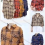 Wholesale Women's Collared Loose Fit Plaid Print Flap Pockets Long Sleeve Shirt 20121# preview