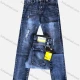 Wholesale Boys Casual Button Zipper Pockets Labelled Frayed Embroidered Plain Jean 4# Clothing Wholesale Market Liuhua