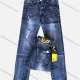 Wholesale Boys Casual Button Zipper Pockets Labelled Frayed Embroidered Plain Jean 2# Clothing Wholesale Market Liuhua