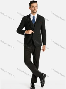 Wholesale Men's Button Blazer&Vest&Suit Pants 3-Piece Slim Fit Plain Suit Sets, LIUHUA CLOTHING WHOLESALE