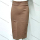 Wholesale Women's Elegant Plain Elastic Waist Knee Length Pencil Skirt 009# Chamoisee Wholesale Clothing Market & Suppliers -LIUHUAMALL