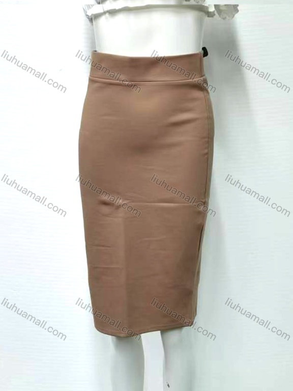 Wholesale Women's Elegant Plain Elastic Waist Knee Length Pencil Skirt 009#