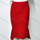 Wholesale Women's Fashion Plain Elastic Waist Split Side High Low Hem Knee Length Skirt 009-5# Red Wholesale Clothing Market & Suppliers -LIUHUAMALL