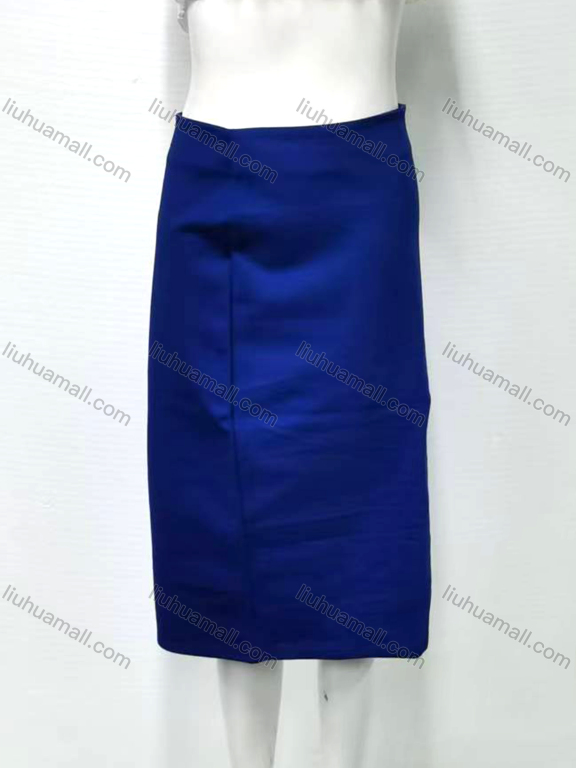 Wholesale Women's Fashion Plain Elastic Waist Knee Length Pencil Skirt 37-1681#