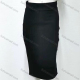 Wholesale Women's Formal Plain Elastic Waist Knee Length Pencil Skirt 5093# Black Wholesale Clothing Market & Suppliers -LIUHUAMALL