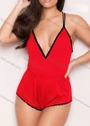 Wholesale Women's Sexy Spaghetti Strap Plain Pajamas Bodysuit 1297# - Liuhuamall