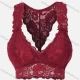 Wholesale Women's Breathable Seamless Guipure Lace Plain Bra 1287# Red Clothing Wholesale Market Liuhua