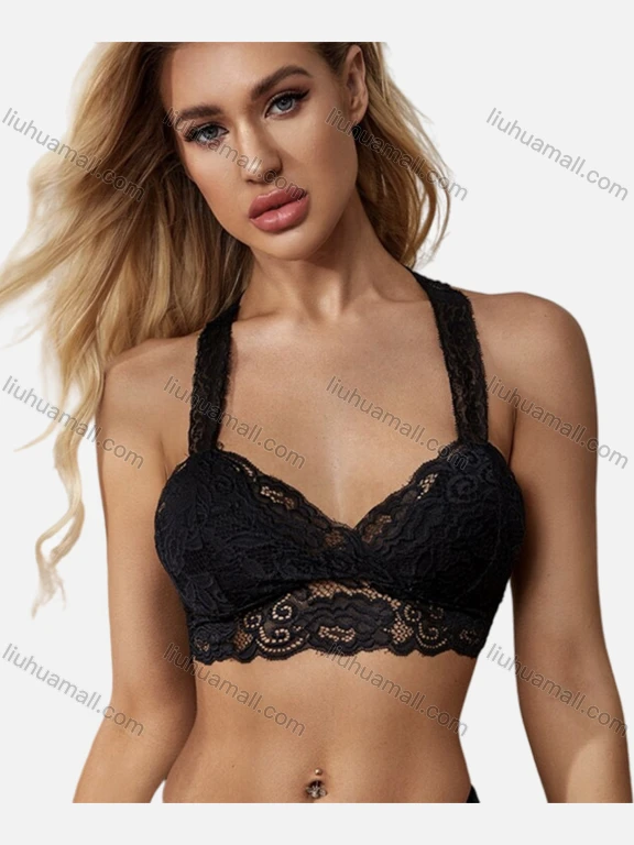 Wholesale Women's Breathable Seamless Guipure Lace Plain Bra 1287#