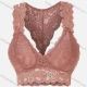 Wholesale Women's Breathable Seamless Guipure Lace Plain Bra 1287# Pale Chestnut Clothing Wholesale Market Liuhua