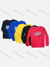 Wholesale Men's Casual Graphic Round Neck Pullover Long Sleeve T-shirt 11#, LIUHUA CLOTHING WHOLESALE
