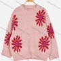Wholesale Women's Casual Crew Neck Long Sleeve Floral Pattern Knit Pullover Sweater preview
