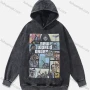 Wholesale Men's Fashion 100%Cotton Graphic Distressed Long Sleeve Hoodie Pullover Sweatshirt SML25# preview