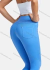 Wholesale Women's Plain Patch Pockets Elastic Sporty Legging - Liuhuamall
