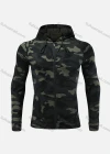 Wholesale Men's Athletic Workout Camouflage Drawstring Long Sleeve Hoodie 722# - Liuhuamall