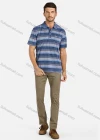 Wholesale Men's Short Sleeve Patch Pocket Classic Striped Polo Shirt - Liuhuamall