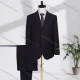 Wholesale Men's Business Lapel Single Breasted Striped Flap Pockets Blazer Jacket & Pants 2 Piece Set 727827# Charcoal Gray Clothing Wholesale Market Liuhua