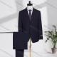 Wholesale Men's Business Lapel Single Breasted Striped Flap Pockets Blazer Jacket & Pants 2 Piece Set 727827# Black Clothing Wholesale Market Liuhua