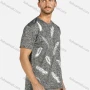 Wholesale Men's Feather Graphic Space Dye Round Neck T Shirt preview