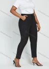 Wholesale Women's Plus Size High Waist Striped Slim Fit Ankle Length Trousers With Drawstring - Liuhuamall