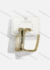 Wholesale Fashionable Copper Gold Plated Square Rhinestone Hypoallergenic Earrings - Liuhuamall