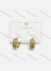 Wholesale Fashionable Copper Gold Plated Rhinestone Hoop Hypoallergenic Earrings - Liuhuamall