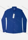 Wholesale Men's Casual Collared Long Sleeve Plain Button Down Shirt - Liuhuamall