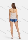 Wholesale Women's V Neck Back Cross Strap Floral Print Ruffle Hem Cami Top - Liuhuamall
