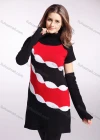 Wholesale Women's Casual Colorblock Short Sleeve Turtleneck Sweater With Sleevelet - Liuhuamall