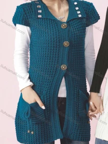 Wholesale Women's Turn-down Collar Short Sleeve Button Front Rhinestone Cardigan, LIUHUA CLOTHING WHOLESALE