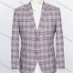 Wholesale Men's Formal Lapel Long Sleeve Two Buttons Patch Pocket Plaid Blazer Jackets Pink Guangzhou Clothing Wholesale Market & Suppliers -LIUHUAMALL