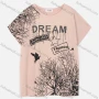 Wholesale Women's Casual Crew Neck Short Sleeve Rhinestone Graphic T-shirt 846201# preview