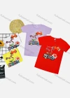 Wholesale Girl's Casual Floral Print Round Neck Short Sleeve Tee - Liuhuamall