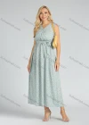 Wholesale Women's Casual V Neck Sleeveless Belted Ditsy Floral Maxi Dress - Liuhuamall