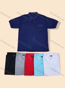 Wholesale Men's Casual 100% Cotton Plain Patch Pockets Short Sleeve Polo Shirt A-02#, LIUHUA CLOTHING WHOLESALE