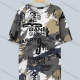 Wholesale Men's Plus Size Casual Round-neck Short Sleeve Letter Camouflage Graffiti Graphic Tee Navy Clothing Wholesale Market Liuhua