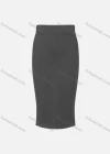 Wholesale Women's Casual Plain High Waist Zipper Pencil Skirt - Liuhuamall