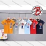 Wholesale Boys Embroidery Letter Graphic Striped Trim Casual Polo Shirt 8833# preview