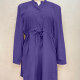 Women's Casual Stand Collar Long Sleeve Buttons Drawstring Short Dress 13# Clothing Wholesale Market -LIUHUA