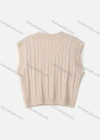 Wholesale Women's Casual V Neck Sleeveless Cable Knit Sweater Vest - Liuhuamall
