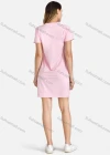 Wholesale Women's Casual Short Sleeve Round Neck Graphic Tee Dress - Liuhuamall