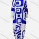 Wholesale Women's African Crew Neck Geometric Print Curved Hem Loose Fit Dress 8823# Blue Clothing Wholesale Market Liuhua