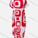 Wholesale Women's African Crew Neck Geometric Print Curved Hem Loose Fit Dress 8823# Red Clothing Wholesale Market Liuhua