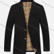 Men's Business 100% Cotton Plain Single Breasted Patch Pockets Blazer BB5618# Black Clothing Wholesale Market Liuhua