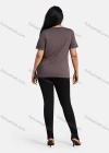Wholesale Women's Elegant Round Neck Floral Embroidery Short Sleeve T-Shirt - Liuhuamall