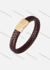 Wholesale Genuine Leather Stainless Steel Woven Bracelet SP0450J# - Liuhuamall