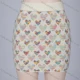 Wholesale Women's Trendy Heart Print Elastic Waist High Waist Mini Skirt YSP5# White Clothing Wholesale Market Liuhua