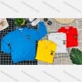 Wholesale Boy's Comfy Long Sleeve Letter Print Button Elastic Polo Shirt preview