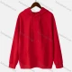 Wholesale Women's Basics Long Sleeve Plain Drawstring Casual Hoodie Sweatshirt With Kangaroo Pocket 0005# Red Clothing Wholesale Market Liuhua