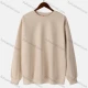 Wholesale Women's Basics Plain Crew Neck Pullover Long Sleeve Casual Sweatshirt 0004# Khaki Clothing Wholesale Market Liuhua