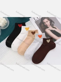 Wholesale Boys Comfy Heart Print Crew Ankle Socks(10 Piece of Pack), LIUHUA CLOTHING WHOLESALE